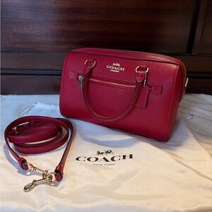 Coach Rowan Red Saffiano Leather